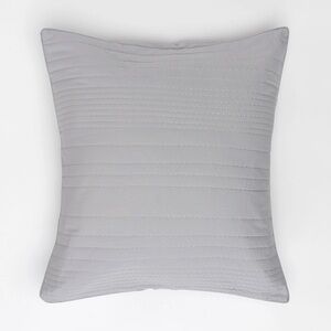 NWT Grey 100% Cotton Large Indian Stripe Euro Sham.